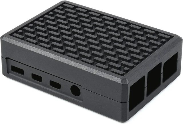 Main image of Waveshare Aluminum Grid Grooved Case for Raspberry Pi 4 Inner Heatsink Pillars