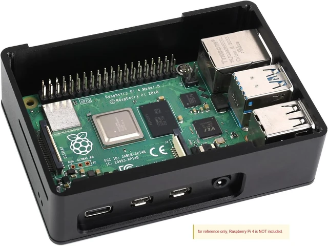Alt view image 3 of 7 - Waveshare Dual Fan Case for Raspberry Pi 4 Dull-Polish Surface Sleek Chamfer Design with Dual Cooling Fan