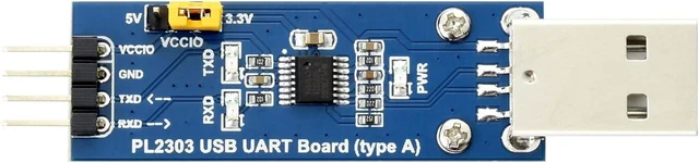 Main image of Waveshare PL2303 USB to UART (TTL) Communication Module V2 USB-A Connector Compatible with 1.8V/2.5V/3.3V/5V Logic Level Supports Windows XP/7/8/10/11/