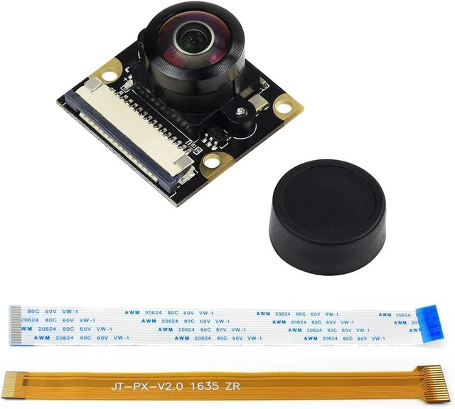 Main image of waveshare Camera Module Fisheye Lens Wider Field of View 2592 × 1944 Still Picture Resolution Supports All Revisions of the Pi Compatible with Raspberry Pi