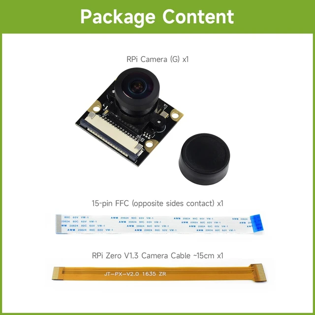 Alt view image 2 of 4 - waveshare Camera Module Fisheye Lens Wider Field of View Supports All Revisions of the P Compatible with Raspberry Pii