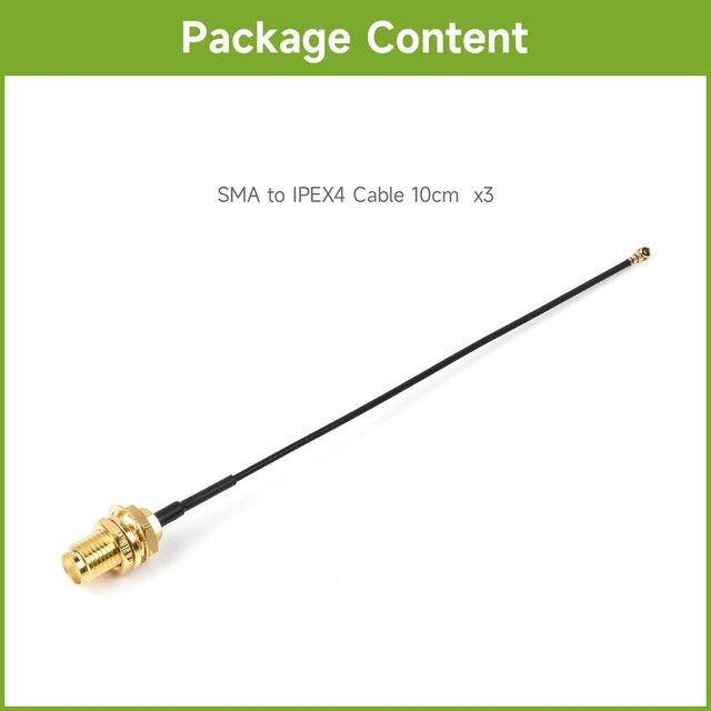 Alt view image 2 of 6 - waveshare 3PCS SMA to IPEX4 RF Cable for 5G 4G 3G 2G LPWA GNSS WiFi LoRa Wireless Modules-10CM