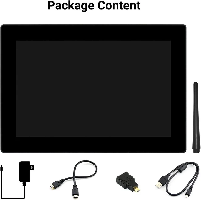 Alt view image 2 of 7 - waveshare 10.1inch HD Capacitive Touch Screen LCD Compatible with Raspberry Pi 4B/3B+/3A+/2B/B+/A+/Zero/Zero W/WH/Zero 2W CM3+/4 1920×1200 Resolution HDMI IPS Supports Windows/Jetson Nano