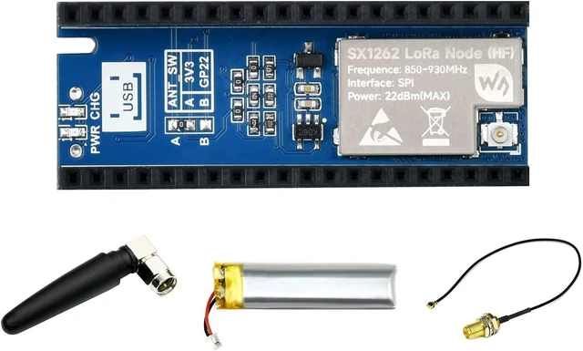 Main image of Waveshare SX1262 LoRa Node Module for Raspberry Pi Pico Supports LoRaWAN Protocol EU868 Band
