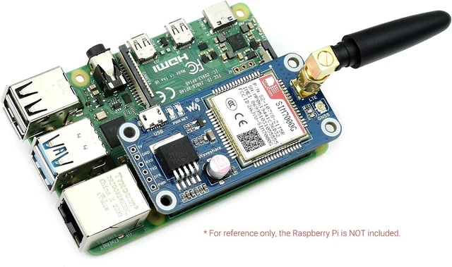 Alt view image 7 of 7 - Waveshare SIM7000G NB-IoT/Cat-M/Edge/GPRS HAT, Compatible with Raspberry Pi 5/4B/3B/Zero/Zero W/Zero 2W/Pico/Pico W/Pico WH, GNSS Positioning, Global Band Support