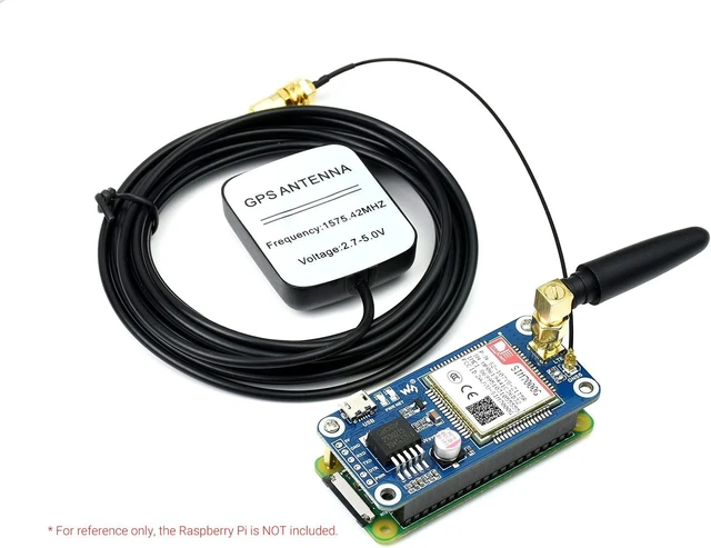 Alt view image 6 of 7 - Waveshare SIM7000G NB-IoT/Cat-M/Edge/GPRS HAT, Compatible with Raspberry Pi 5/4B/3B/Zero/Zero W/Zero 2W/Pico/Pico W/Pico WH, GNSS Positioning, Global Band Support