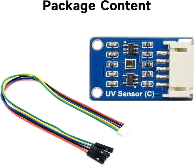 Alt view image 2 of 6 - Waveshare Digital LTR390-UV Ultraviolet Sensor (C) Ultraviolet Ray Sensing Ambient Light Intensity Measuring Direct UV Index Value Output I2C Bus
