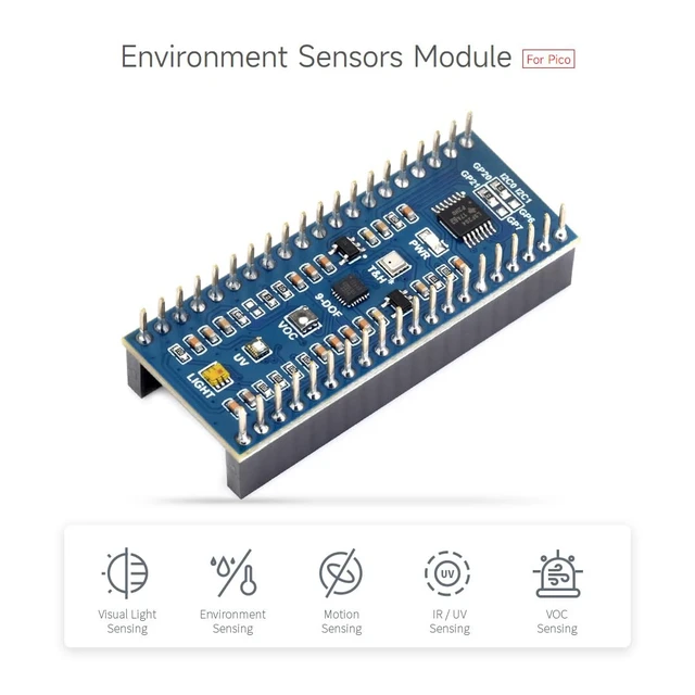 Alt view image 4 of 7 - Waveshare Environment Sensors Module for Raspberry Pi Pico 2C Bus