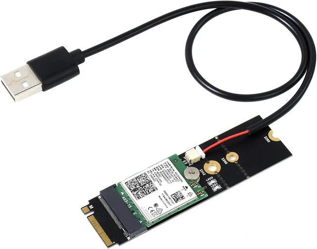 Alt view image 6 of 7 - Waveshare M.2 M Key to A Key Adapter Only Supports Devices with PCIE Channel USB Conversion