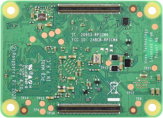 Alt view image 2 of 6 - Waveshare Pi Compute Module 4 Comes with an Official Raspberry Pi CM4004032 (Without Wireless, 4GB RAM, 32GB eMMC Flash), an Antenna Kit and a HEATSINK (3 Items)