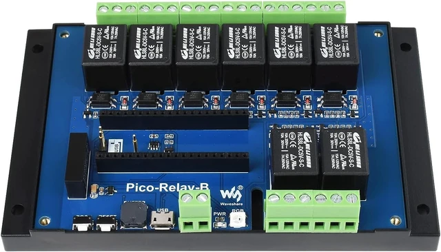Alt view image 7 of 7 - Waveshare Industrial 8-Channel Relay Module for Raspberry Pi Pico Power Supply Isolation Photocoupler Isolation