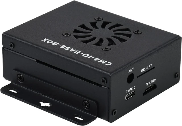 Alt view image 4 of 7 - Waveshare Mini-Computer Based On Raspberry Pi Compute Module 4 (NOT Included) Mini IO Board Lite Ver Metal Case with Cooling Fan