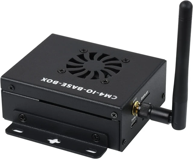 Alt view image 6 of 7 - Waveshare Mini-Computer Based On Raspberry Pi Compute Module 4 (NOT Included) Mini IO Board Lite Ver Metal Case with Cooling Fan