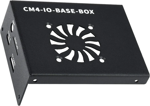 Alt view image 7 of 7 - Waveshare Mini-Computer Based On Raspberry Pi Compute Module 4 (NOT Included) Mini IO Board Full Ver Metal Case with Cooling Fan