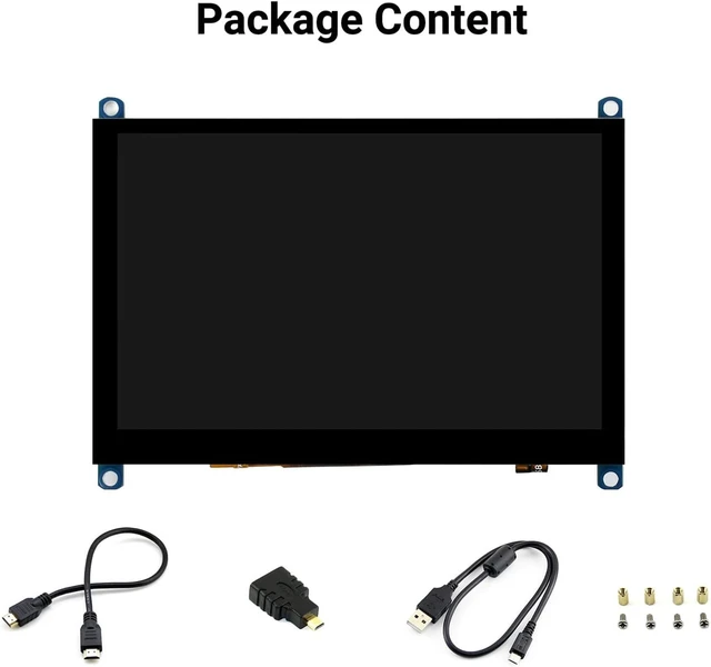 Alt view image 2 of 6 - Waveshare 5inch Capacitive Touch Screen LCD Slimmed-Down Compatible with Raspberry Pi 5/4B/3B+/3A+/2B/B+/A+/Zero/Zero W/WH/Zero 2W CM3+/4 800×480 Resolution HDMI Toughened Glass Panel Supports Windows