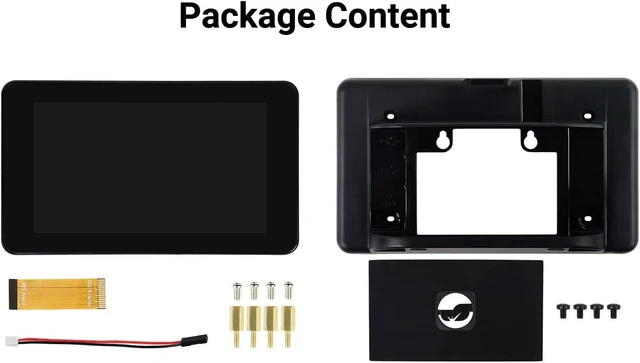 Alt view image 2 of 7 - waveshare 7inch Capacitive Touch Display Compatible with Raspberry Pi 4B Comes with Protection Case 800×480 Resolution DSI Interface