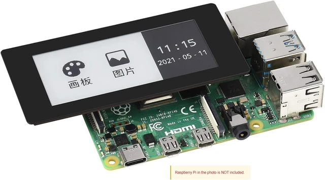 Alt view image 3 of 7 - Waveshare 2.9inch Touch E-Paper E-Ink Display HAT Compatible with Raspberry Pi4B/3B+/3B/2B/B+/A+/Zero/Zero W/WH/Zero 2W 296×128 Pixels 5-Points Capacitive Touch SPI Interface Support Partial Refresh