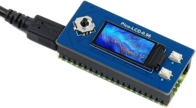 Alt view image 7 of 7 - waveshare 0.96inch LCD Display Module for Raspberry Pi Pico 65K RGB Colors 160×80 Pixels SPI Interface Embedded ST7735S Driver