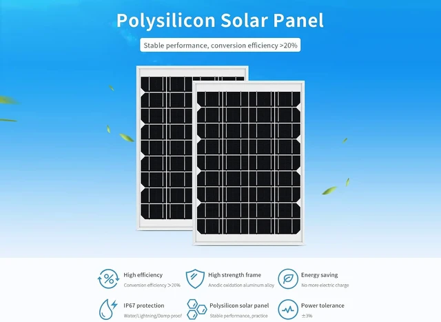 Alt view image 2 of 6 - Waveshare Polysilicon Solar Panel (18V 10W) 10Wp Power Photovoltaic Panel High Conversion Efficiency