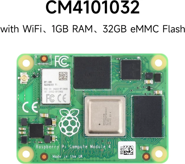 Alt view image 2 of 7 - Waveshare Pi Compute Module 4 Comes with Heatsink 4GB RAM 8GB eMMC Flash with WiFi