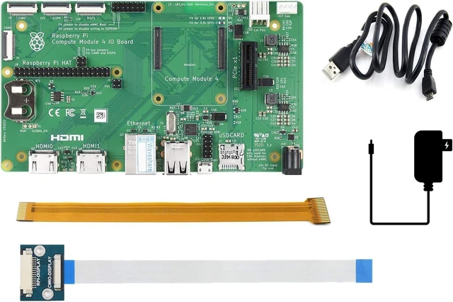 Main image of Waveshare Raspberry Pi Compute Module 4 Development Kit with Official IO Board and Basic Accessories (5 Items)