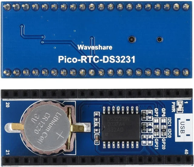 Alt view image 2 of 5 - Waveshare Precision RTC Module for Raspberry Pi Pico Incorporates High Precision RTC Chip