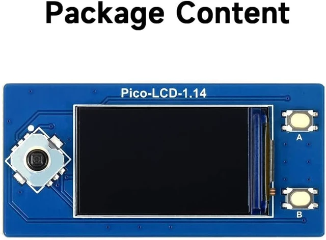 Alt view image 2 of 7 - Waveshare 1.14inch LCD Display Module for Raspberry Pi Pico 65K RGB Colors 240×135 Pixels with SPI Interface Embedded ST7789 Driver Using SPI Bus IPS Screen