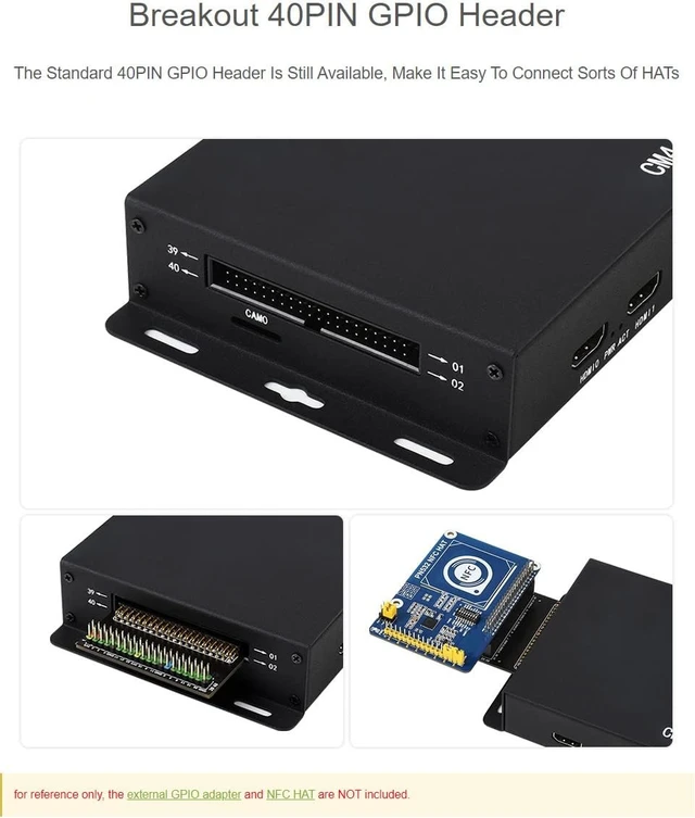 Alt view image 4 of 7 - Waveshare Metal Box (A) Designed for Official Raspberry Pi Compute Module 4 IO Board Comes with Cooling Fan Mini Computer Chassis Robust and Dust-Proof Nice Looking