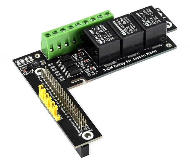 Main image of Waveshare Quality 3-Ch Relay Expansion Board Designed for Jetson Nano with Optocoupler Isolation