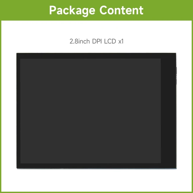 Alt view image 2 of 5 - Waveshare 2.8inch Screen LCD Compatible with Raspberry Pi 4B/3B+/3B/2B/B+/A+/Zero/Zero W/WH/Zero 2W 480×640 Resolution DPI IPS 5-Points Capacitive Touch Control Optical Bonding Toughened Glass Cover