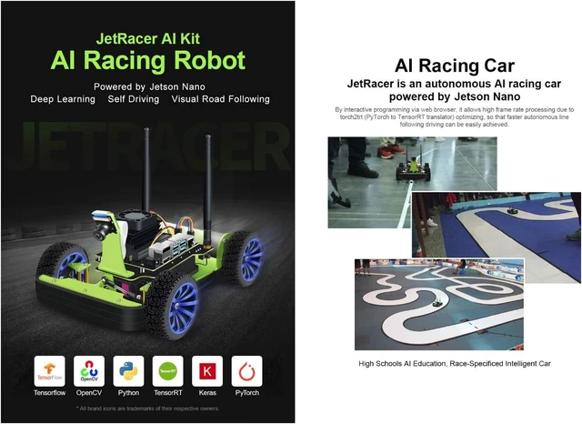 Alt view image 3 of 7 - Waveshare JetRacer AI Racing Robot Powered by Jetson Nano Donkey Car (Accessory Only)(Doesn't Support Nano 2GB)