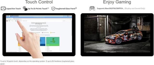 Alt view image 5 of 6 - waveshare 15.6inch Capacitive Touch Screen LCD Compatible with Raspberry Pi 4B/3B+/3A+/2B/B+/A+/Zero/Zero W/WH/Zero 2W CM3+/4 1920×1080 Resolution HDMI IPS Supports Jetson Nano/Windows