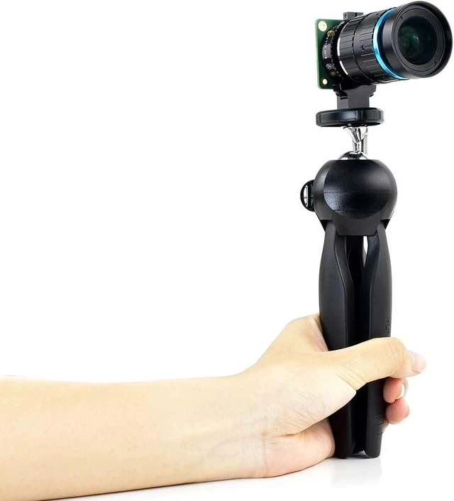 Alt view image 2 of 7 - Waveshare Portable Mini Tripod with 360° Rotation Ideal for Cameras Like Raspberry Pi HQ Camera CM-Stereo-Vision-Board