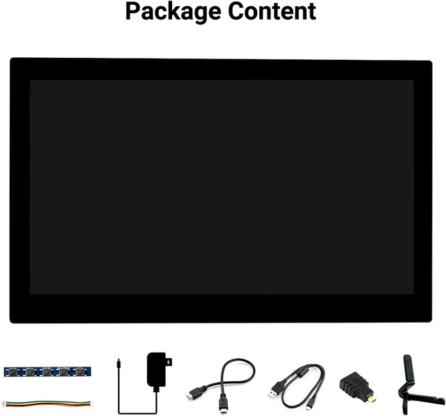 Alt view image 2 of 7 - waveshare 13.3inch Capacitive Touch Screen LCD Compatible with Raspberry Pi 4B/3B+/3A+/2B/B+/A+/Zero/Zero W/WH/Zero 2W CM3+/4 1920×1080 Resolution HDMI IPS Supports Jetson Nano/Windows