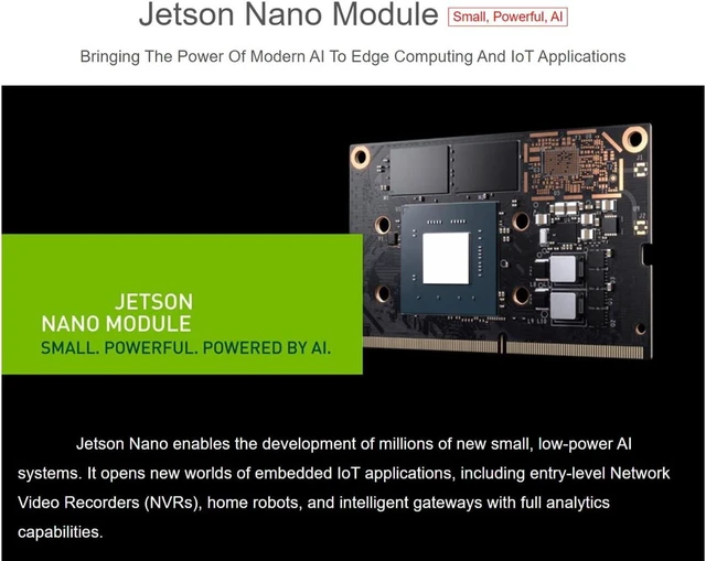 Alt view image 2 of 4 - Waveshare Jetson Nano Module (B01) Production-Ready AI System on Module (SOM) with 16GB EMMC