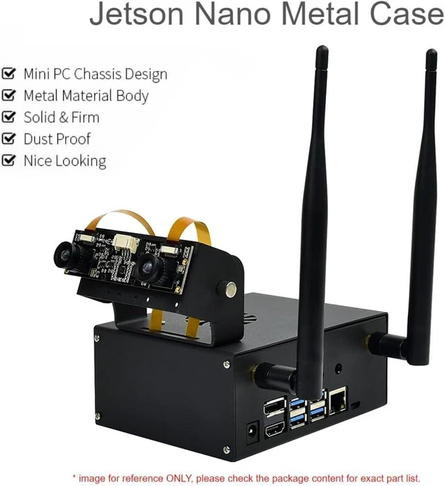 Alt view image 3 of 7 - Waveshare Metal Case Specialized for Jetson Nano Developer Kit Compatible with Original Version and B01 Version Case Only