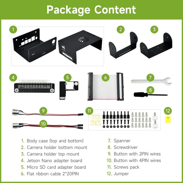 Alt view image 2 of 7 - Waveshare Metal Case Specialized for Jetson Nano Developer Kit Compatible with Original Version and B01 Version Case Only