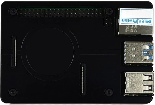 Main image of waveshare Lightweight Aluminum Alloy Case for Raspberry Pi 4 with CNC Precise Processing and Sand Blasting Finish Nice & Durable
