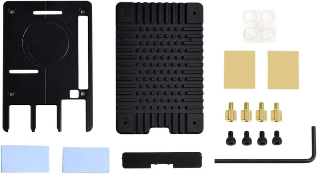 Alt view image 2 of 6 - waveshare Lightweight Aluminum Alloy Case for Raspberry Pi 4 with CNC Precise Processing and Sand Blasting Finish Nice & Durable