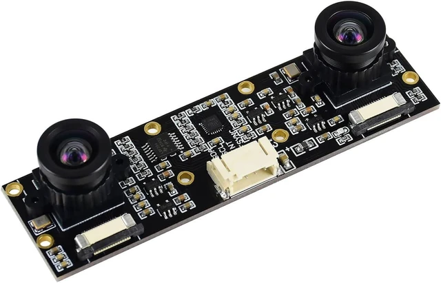 Main image of Waveshare Binocular Camera Module, Compatible with Raspberry Pi 5, Dual IMX219, 8 Megapixels, Stereo Vision, Depth Vision