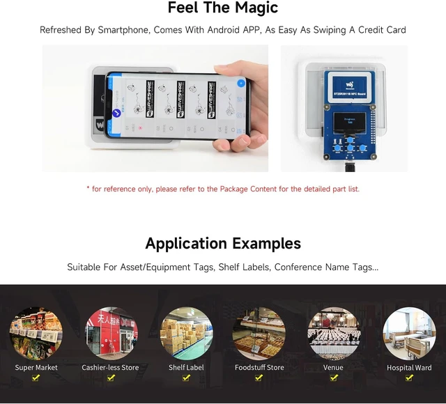 Alt view image 4 of 6 - Waveshare 4.2inch Passive NFC-Powered e-Paper with No Battery Wireless Powering & Data TransferE-Paper Only