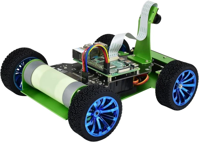 Alt view image 7 of 7 - Waveshare PiRacer DonkeyCar Powered by Raspberry Pi 4 AI Autonomous Racing Robot Accessories