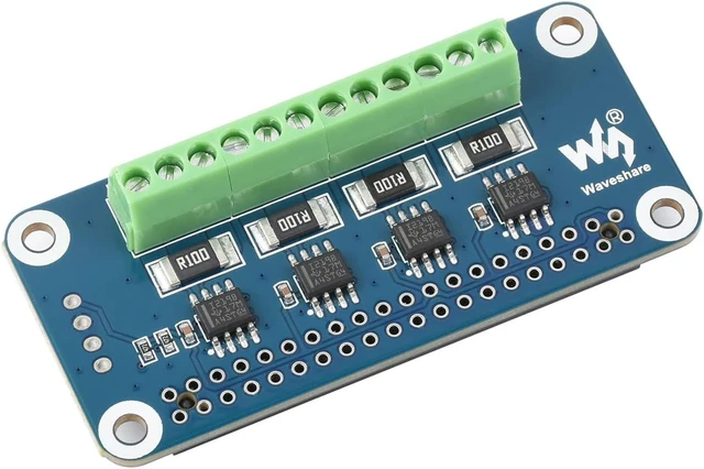 Alt view image 3 of 7 - waveshare 4-ch Current/Voltage/Power Monitor HAT for Raspberry Pi with I2C/SMBus Interface
