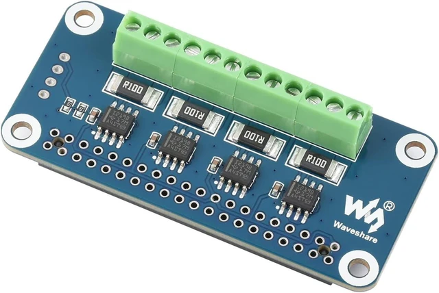 Alt view image 4 of 7 - waveshare 4-ch Current/Voltage/Power Monitor HAT for Raspberry Pi with I2C/SMBus Interface
