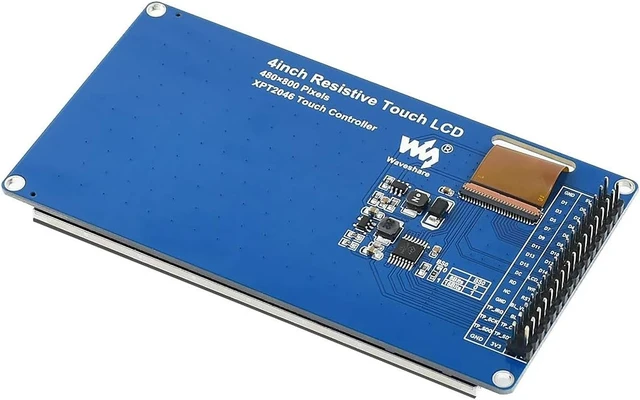 Alt view image 5 of 7 - Waveshare 4inch 480×800 Pixels IPS LCD with Resistive Touch Screen 8080 Parallel Interface for LCD Communication and Supports Host Controllers Such as STM32.
