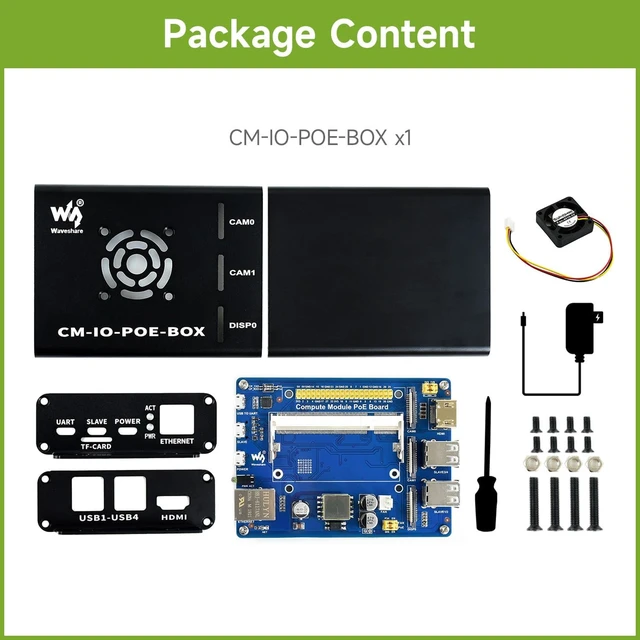 Alt view image 2 of 7 - waveshare Mini-Computer Add-ons Based on Raspberry Pi Compute Module CM4S / CM3 / CM3L / CM3+ / CM3+L Comes with PoE Expansion Board