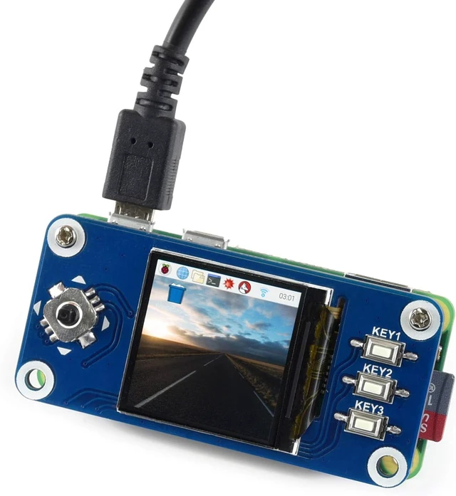 Alt view image 7 of 7 - Waveshare 1.3inch IPS LCD Display HAT, Compatible with Raspberry Pi Zero/Zero W/Zero WH/4B/3B, 240x240 Pixels, SPI Interface