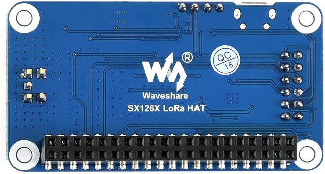 Alt view image 2 of 7 - Waveshare SX1262/SX1268 LoRa HAT, Compatible with Raspberry Pi 5/4B/3B/Zero/Zero W/Zero 2W/Pico/W/WH, UART Interface, SX1262 915M LoRa HAT