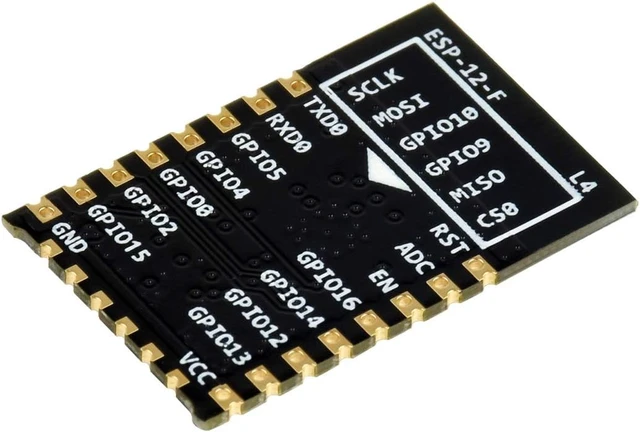 Alt view image 4 of 7 - Waveshare ESP-12F WiFi Module Based on ESP8266 with Built-in 32Mbit Flash in Small SMD22 Package Onboard PCB Antenna and Metal Shield