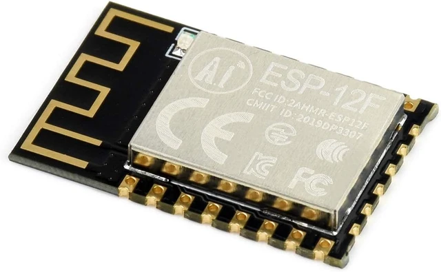 Alt view image 5 of 7 - Waveshare ESP-12F WiFi Module Based on ESP8266 with Built-in 32Mbit Flash in Small SMD22 Package Onboard PCB Antenna and Metal Shield